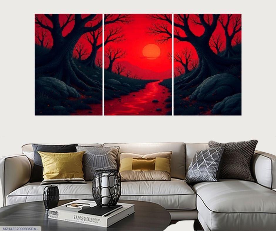Modern Elegance – Premium 3 Panel Wooden Wall Art Set