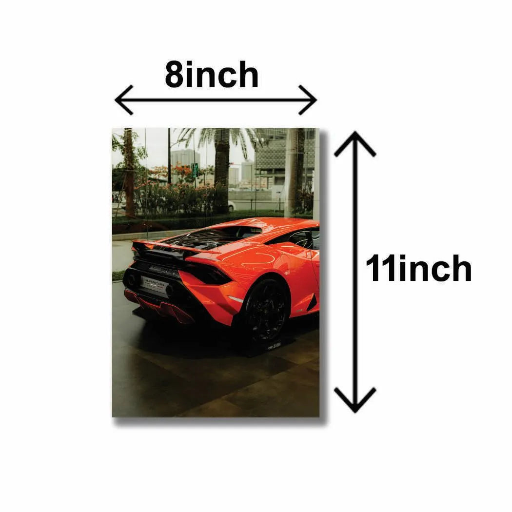 Orange Supercar Collection – Premium 3 Panel Wooden Wall Art Set