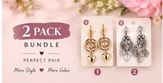2-Pack Earring Bundle – Stylish Fashion Earrings | GILDEJEWELS.PK