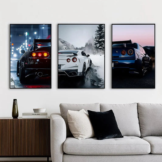 Supercars Collection – Premium 3 Panel Wooden Wall Art Set