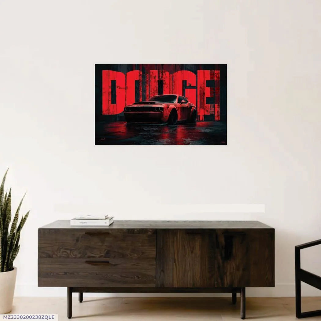 Dodge Challenger – Premium Wooden Wall Art
