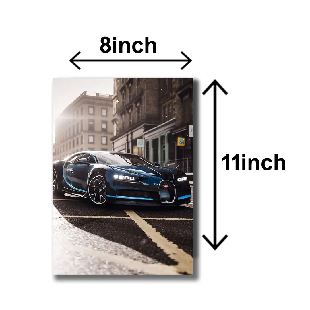 Supercars Collection – Premium 5 Panel Wooden Wall Art Set