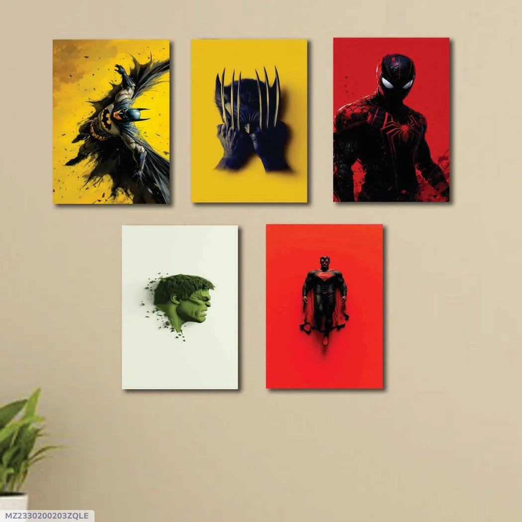 Avengers Assemble – Premium 5 Panel Wooden Wall Art Set