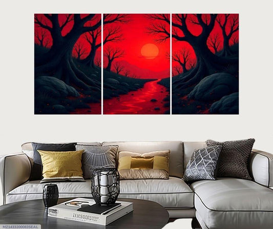 Modern Elegance – Premium 3 Panel Wooden Wall Art Set